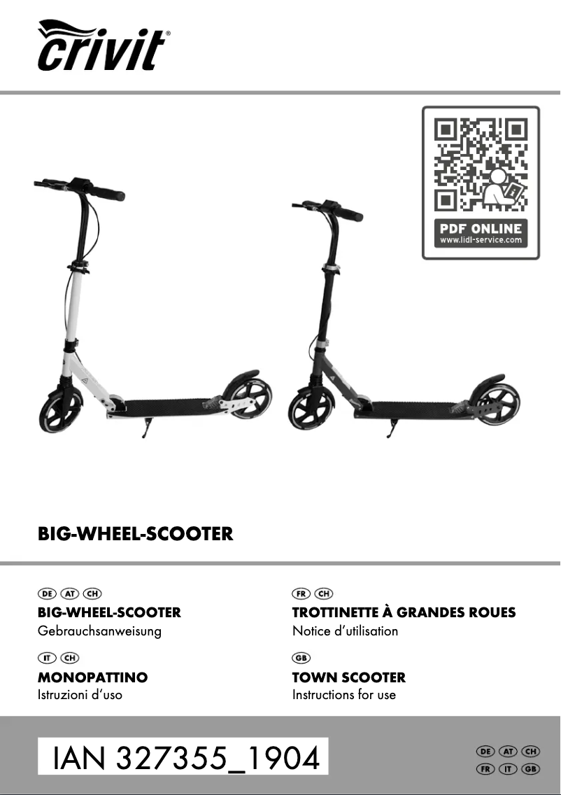 Page n°1 - Manuel utilisateur Crivit IAN 327355