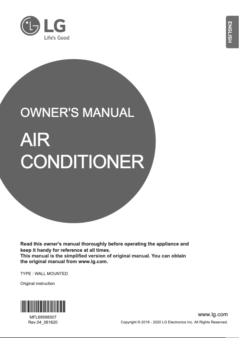 Page 1 of the manual User Manual LG NHXM30S2A2