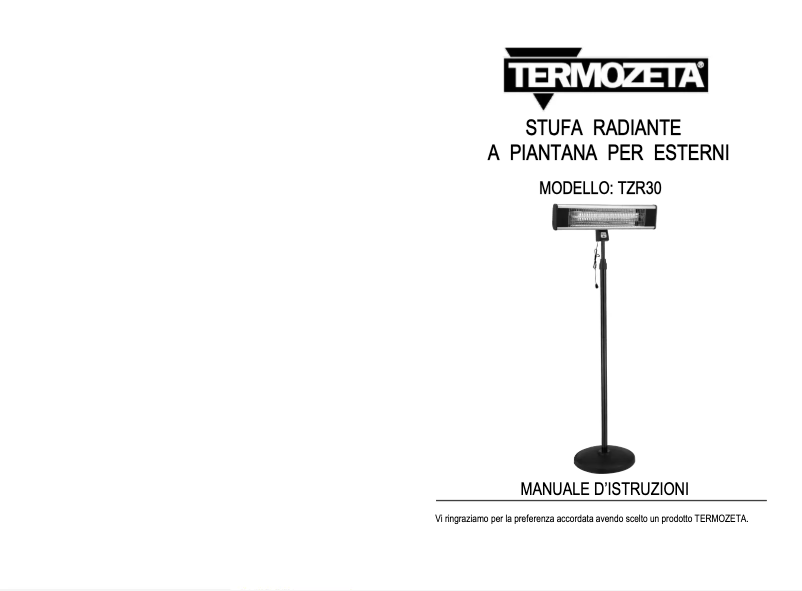 Page 1 de la notice Manuel utilisateur Termozeta TZR30