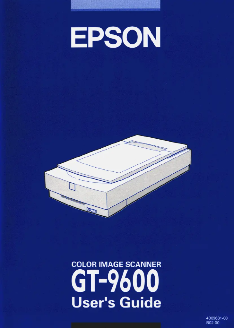 Page 1 of the manual User Manual Epson GT-9600