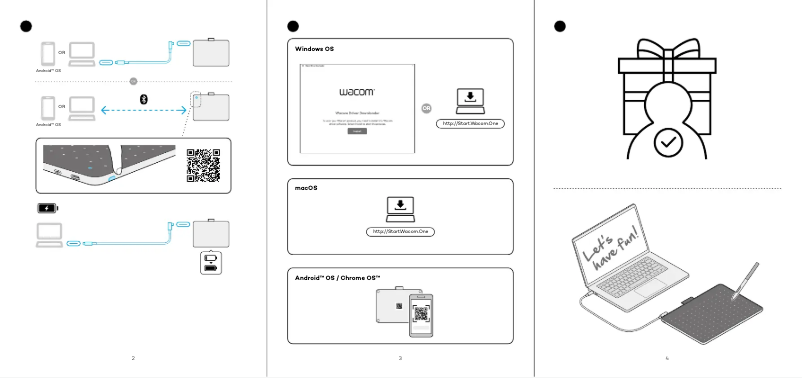 Page 1 de la notice Manuel utilisateur Wacom One S