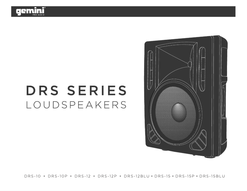 Page n°1 - Manuel utilisateur Gemini DRS-15P