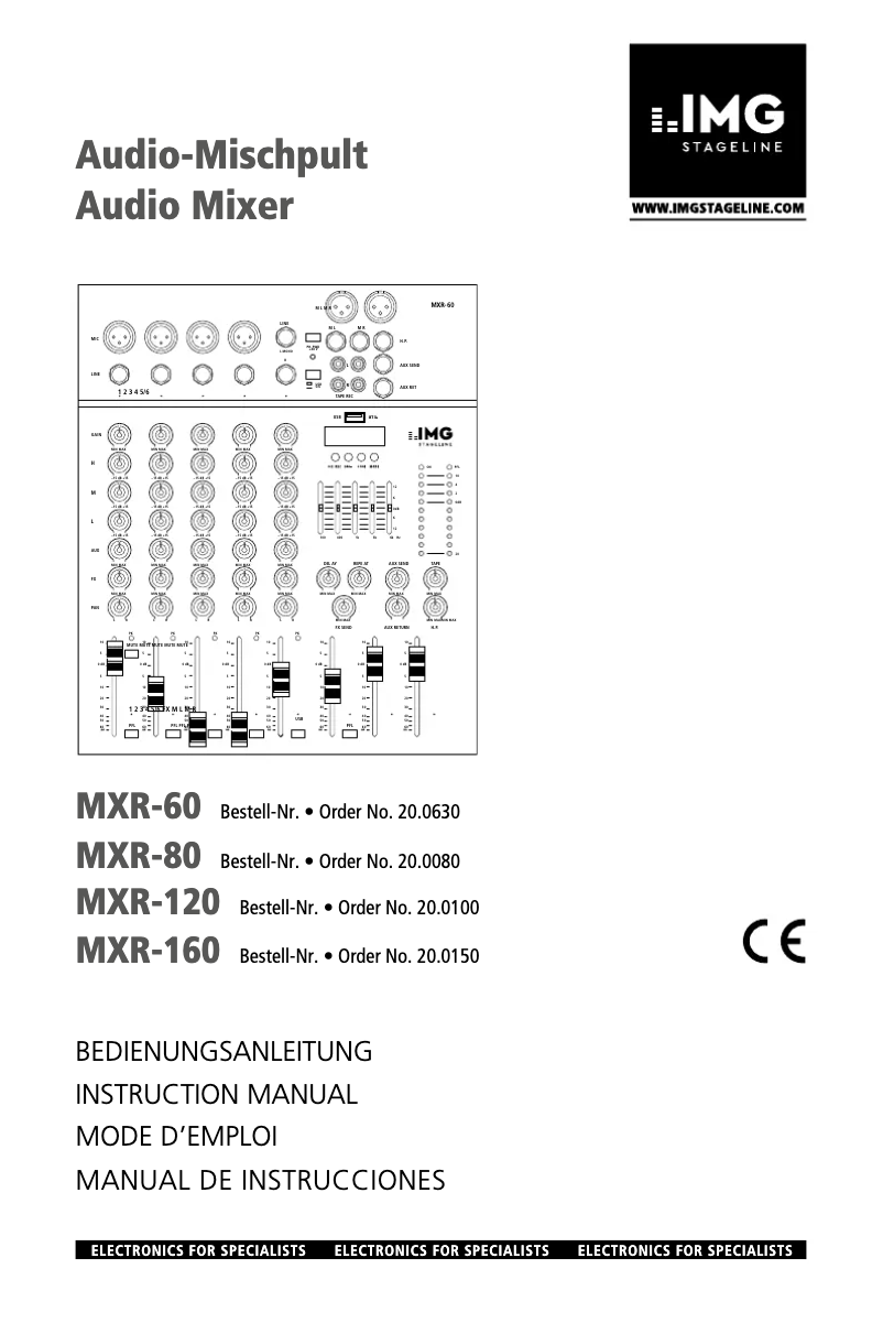 Page 1 de la notice Manuel utilisateur IMG Stageline MXR-120