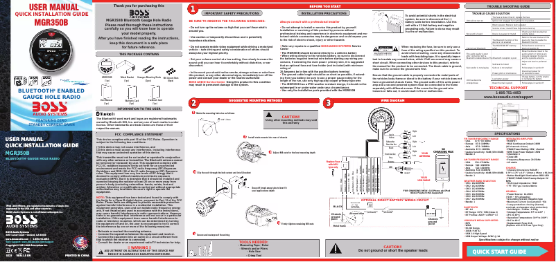 Página 1 del manual Manual de usuario Boss MCKGB350B.6