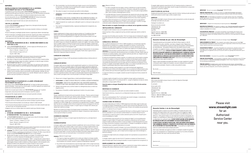 Image de la première page du manuel de l'appareil Polystinger LED HAZ-LO