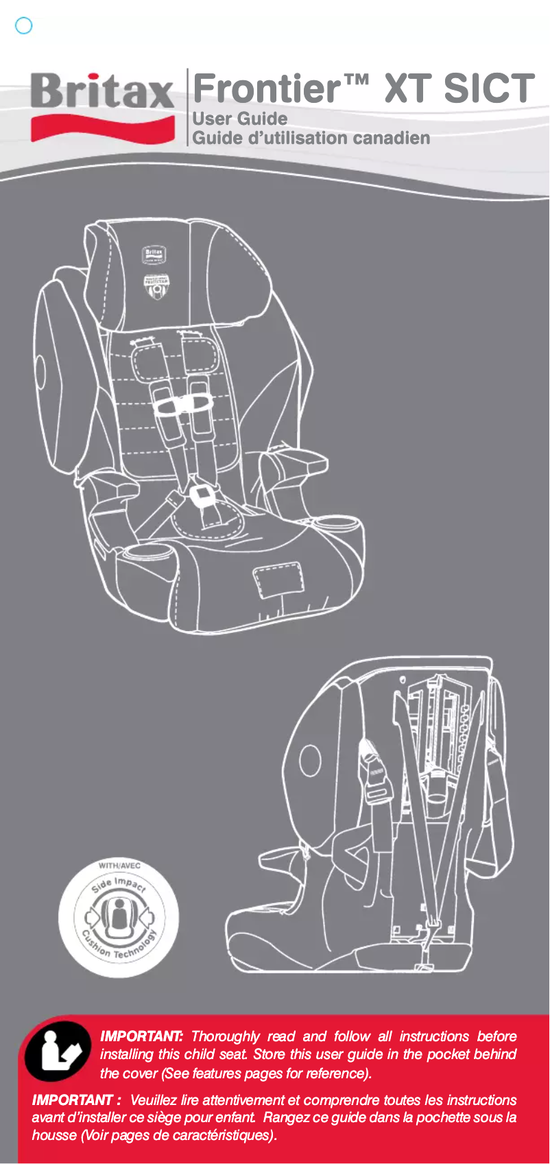 Page 1 of the manual User Manual Britax Frontier XT SICT