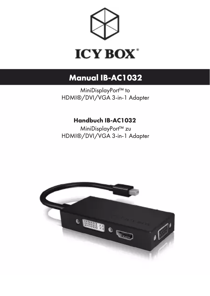 Page n°1 - Manuel utilisateur Icy Box IB-AC1032