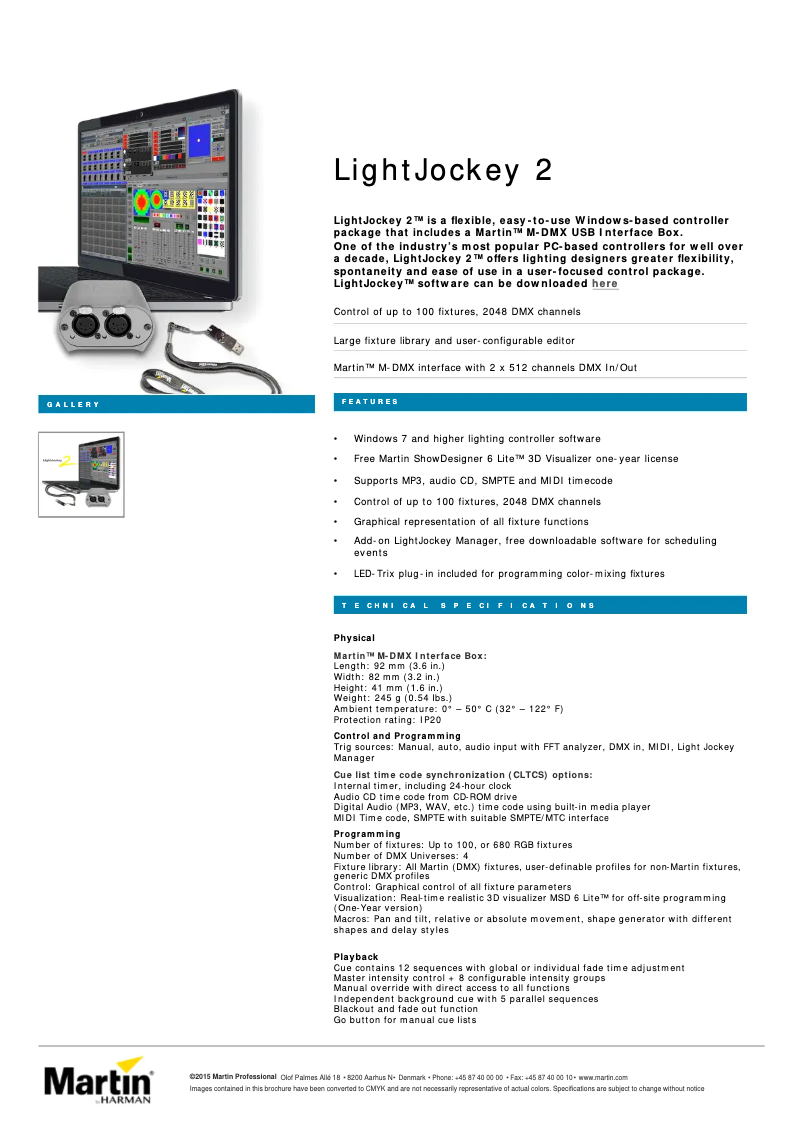 Image de la première page du manuel de l'appareil LightJockey 2