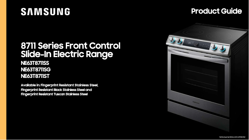 Page 1 de la notice Brochure Samsung NE63T8711SS