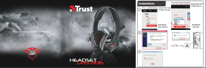 Page 1 de la notice Manuel utilisateur Trust GHS-306 7.1