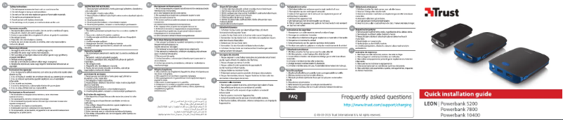 Page 1 de la notice Manuel utilisateur Trust Leon Powerbank 7800