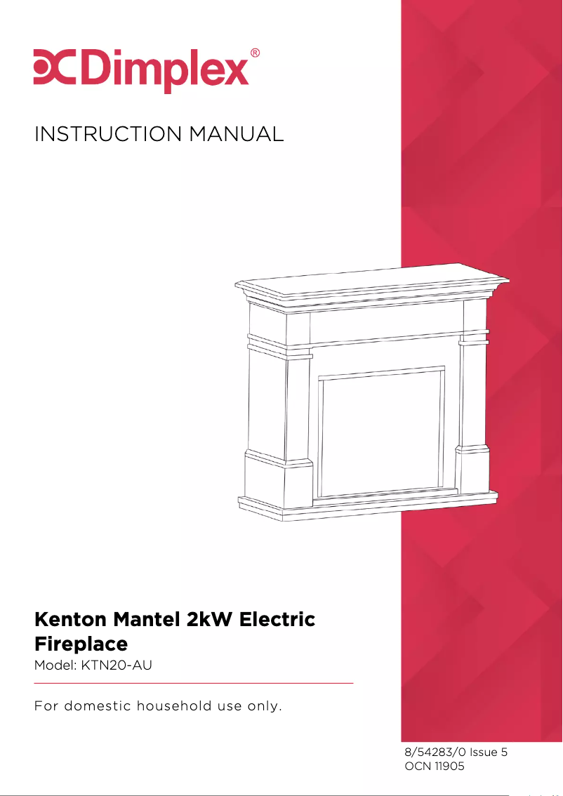 Page 1 de la notice Manuel utilisateur Dimplex DF2608-AU
