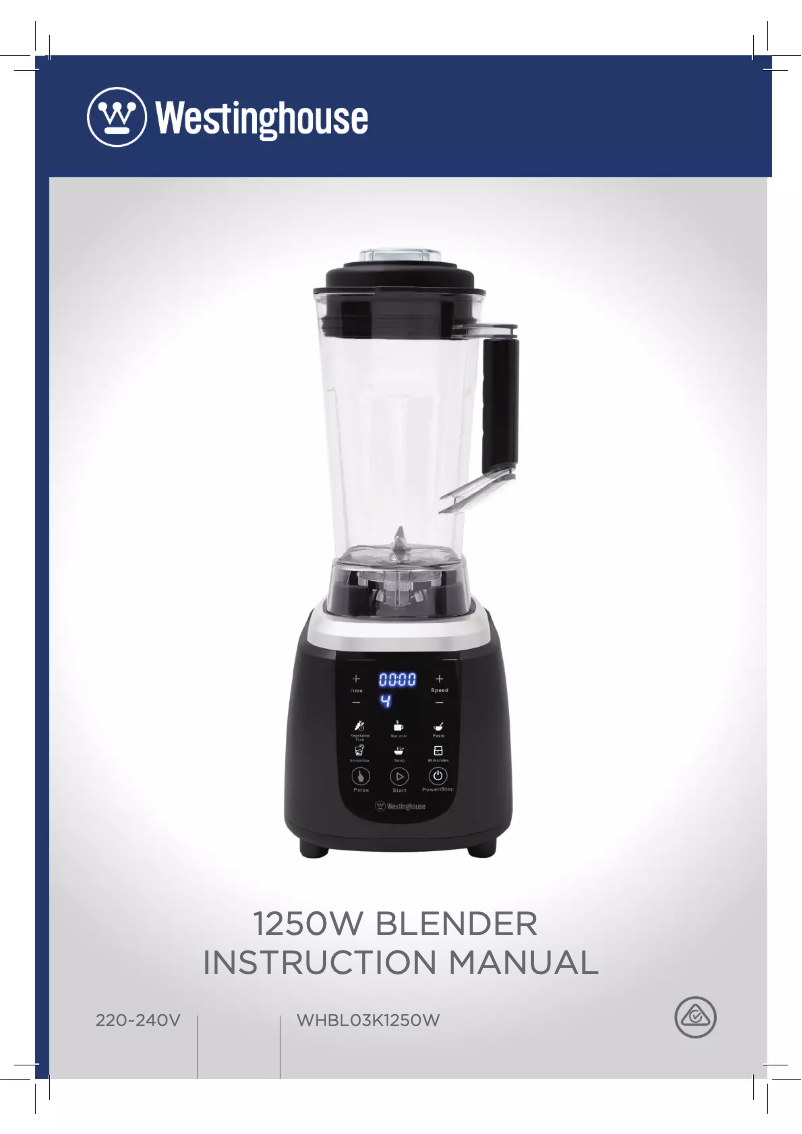 Page 1 de la notice Manuel utilisateur Westinghouse WHBL03SS