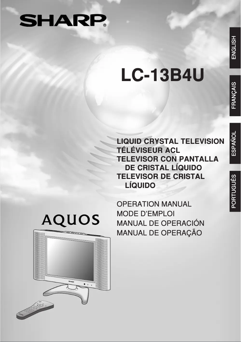Page n°1 - Manuel utilisateur Sharp LC-13B4U-S
