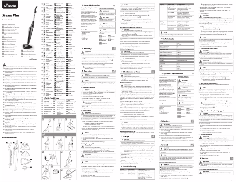 Image de la première page du manuel de l'appareil Steam Plus