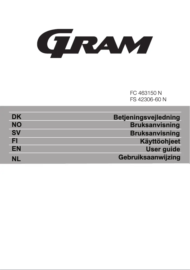 Page 1 de la notice Manuel utilisateur Gram FS 42306-60 N