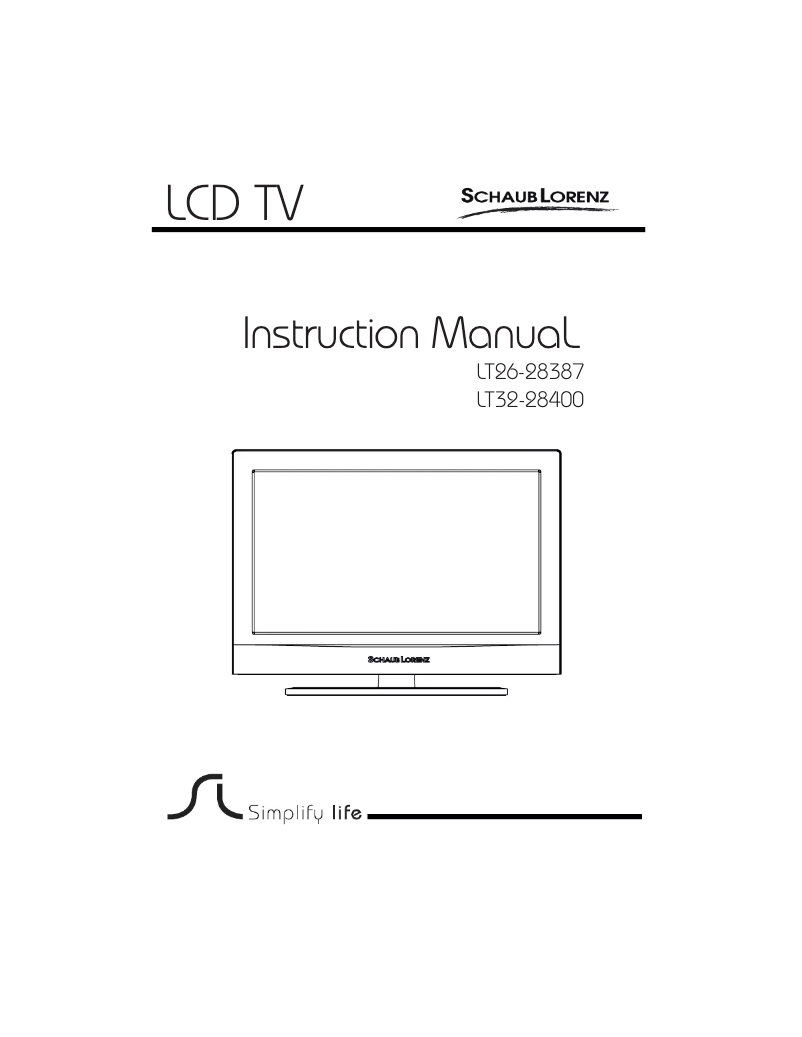Page n°1 - Manuel utilisateur Schaub Lorenz LT26-28387