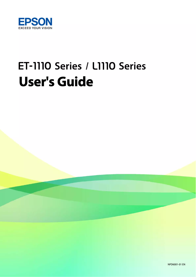 Page 1 de la notice Manuel utilisateur Epson L1119