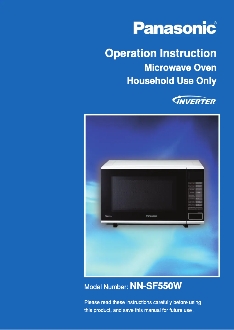 Page 1 de la notice Manuel utilisateur Panasonic NN-SF550W