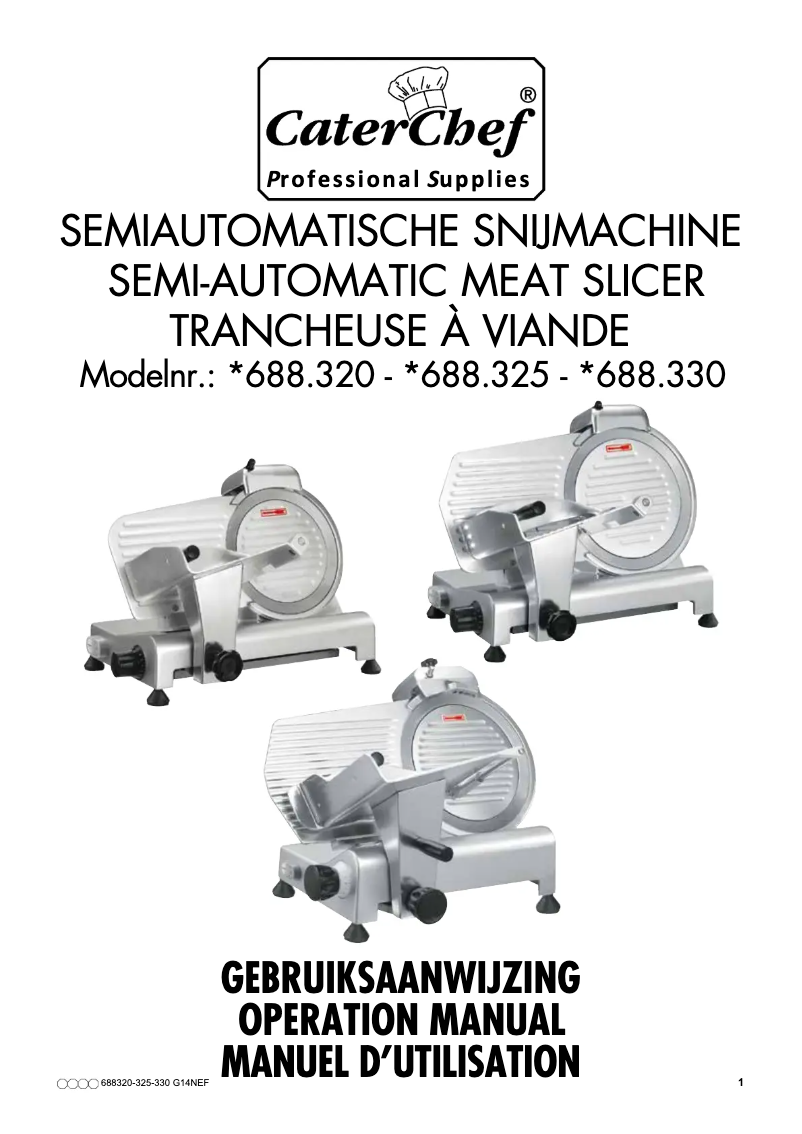 Image de la première page du manuel de l'appareil 688330