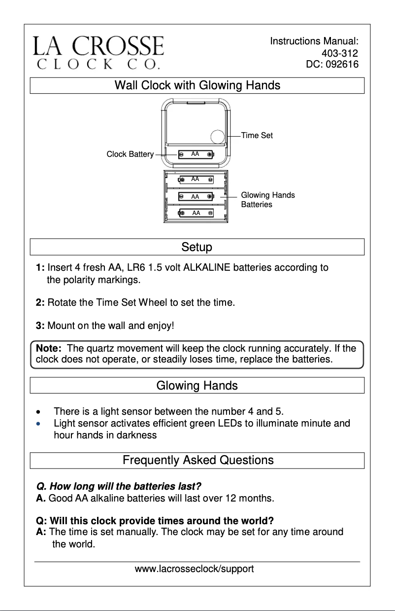 Page 1 de la notice Manuel utilisateur La Crosse Technology 403-314B