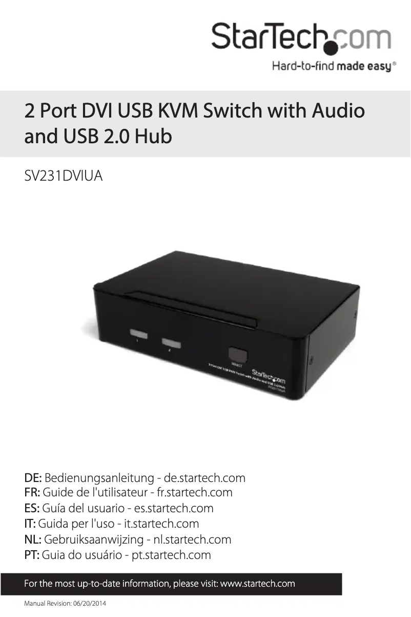 Image de la première page du manuel de l'appareil SV231DVIUA