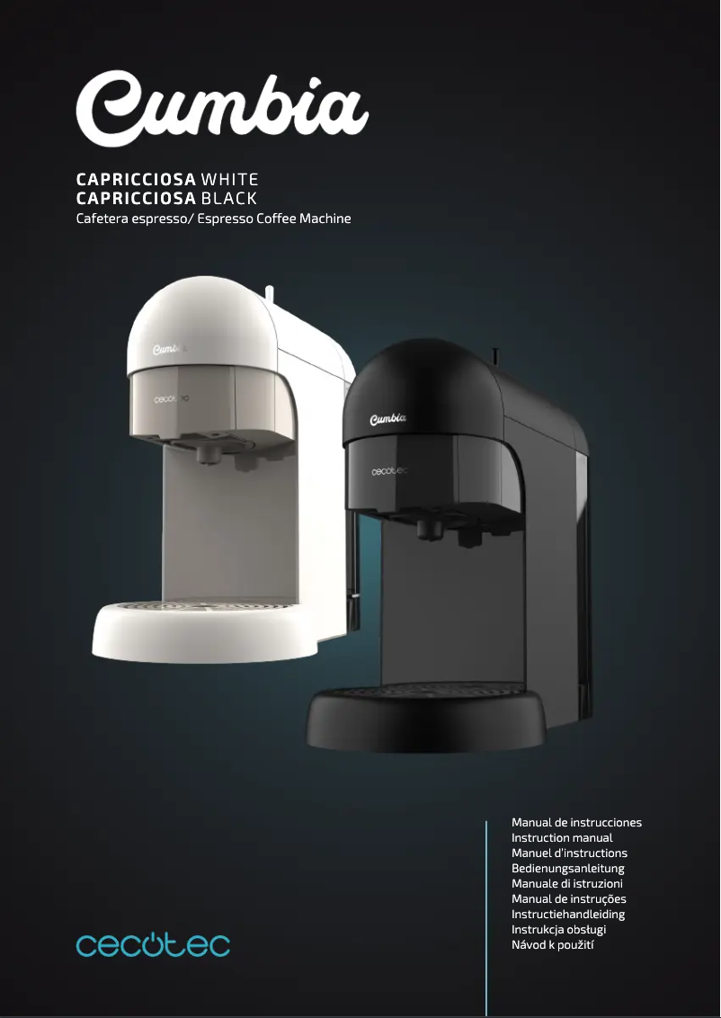 Page 1 de la notice Manuel utilisateur Cecotec Capricciosa White