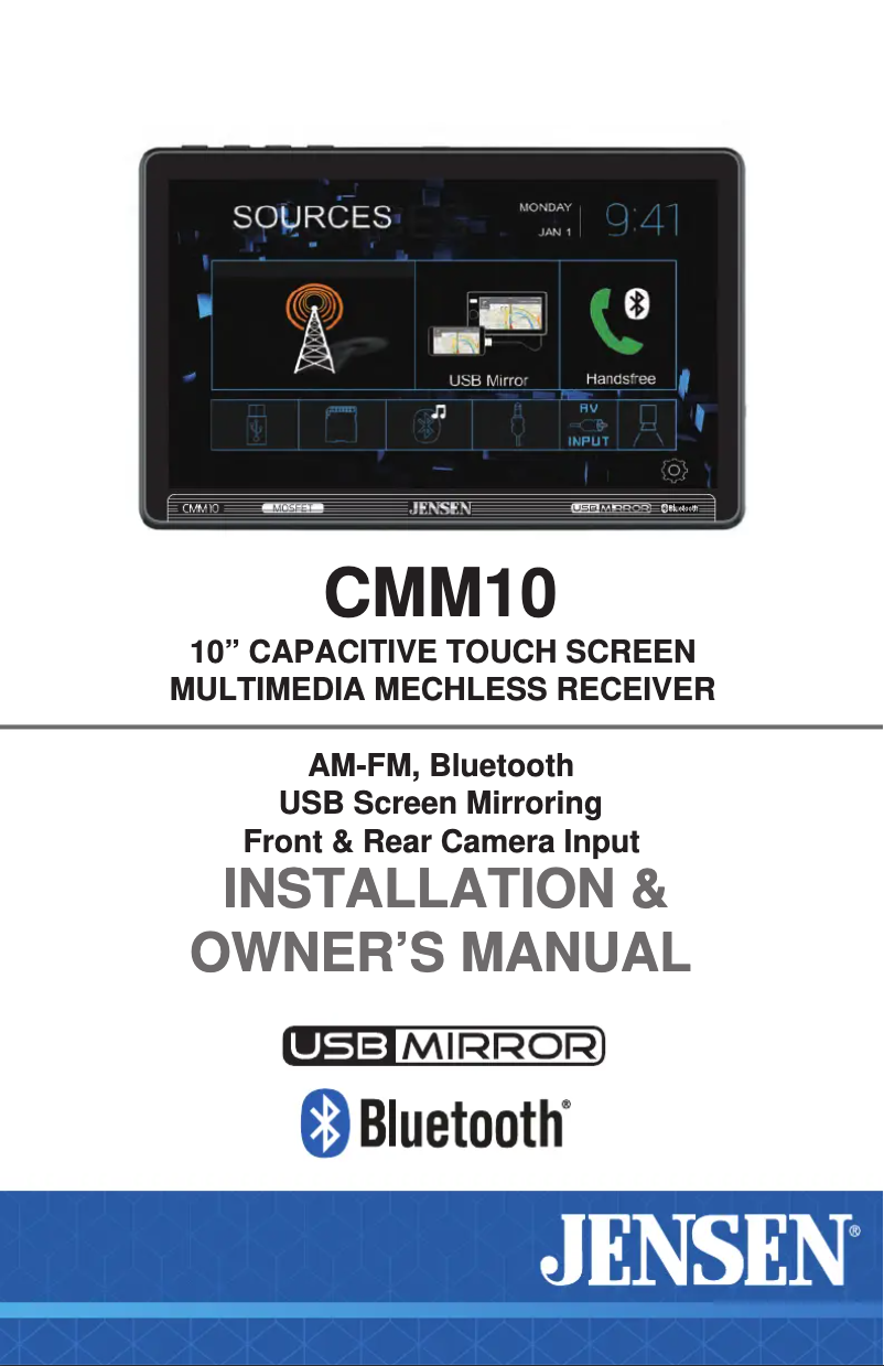 Page 1 de la notice Manuel utilisateur Jensen CMM10