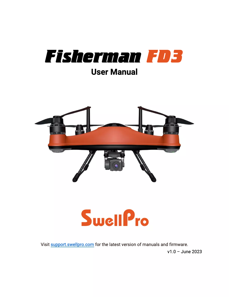 Page 1 de la notice Manuel utilisateur SwellPro Fisherman FD3