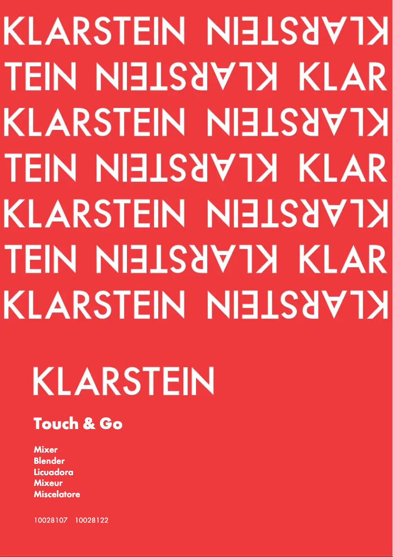 Image de la première page du manuel de l'appareil Touch & Go 10028107