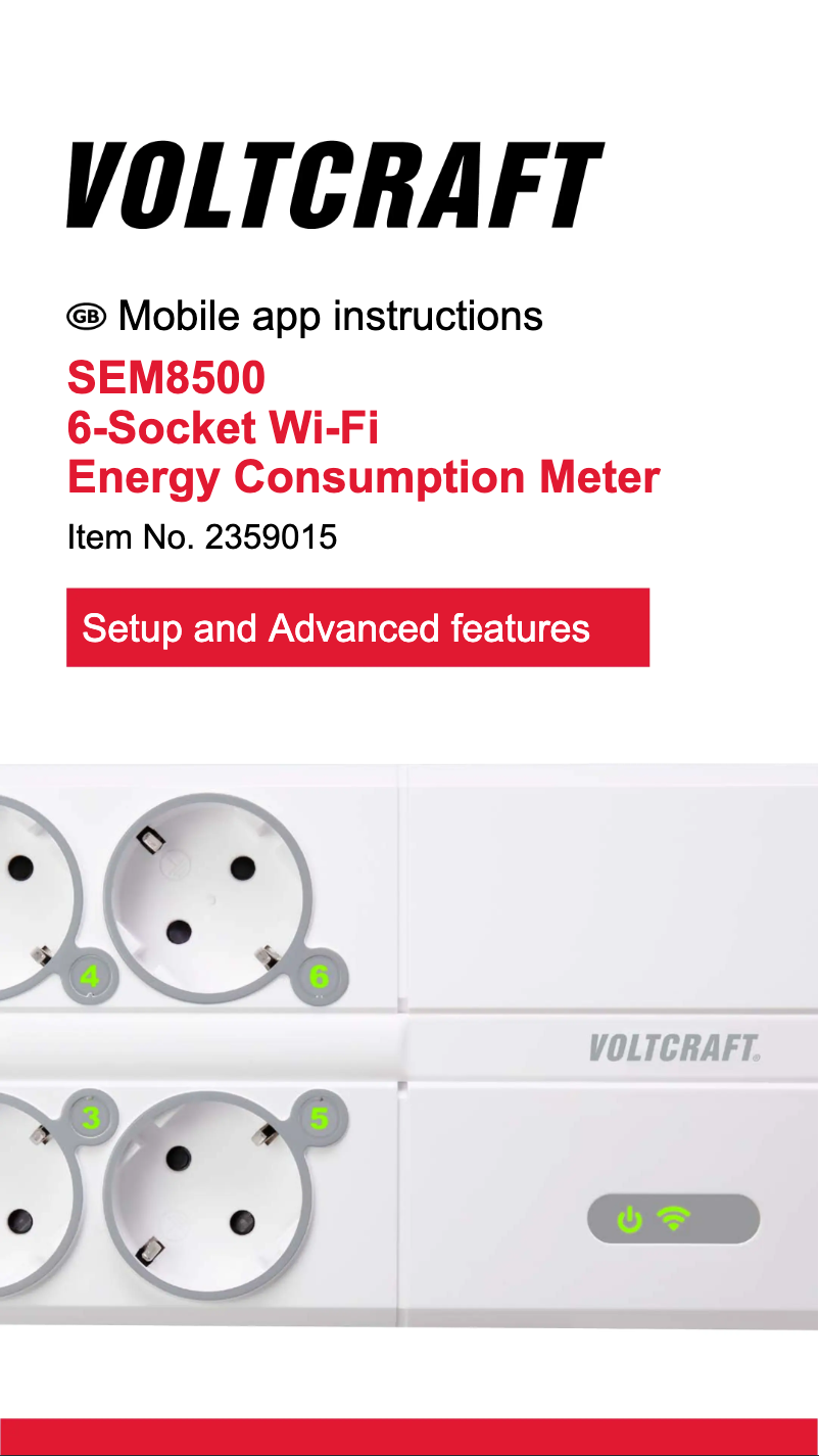 Page n°1 - Manuel utilisateur Voltcraft SEM8500