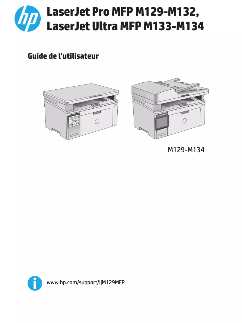 Image de la première page du manuel de l'appareil LaserJet Pro MFP M130