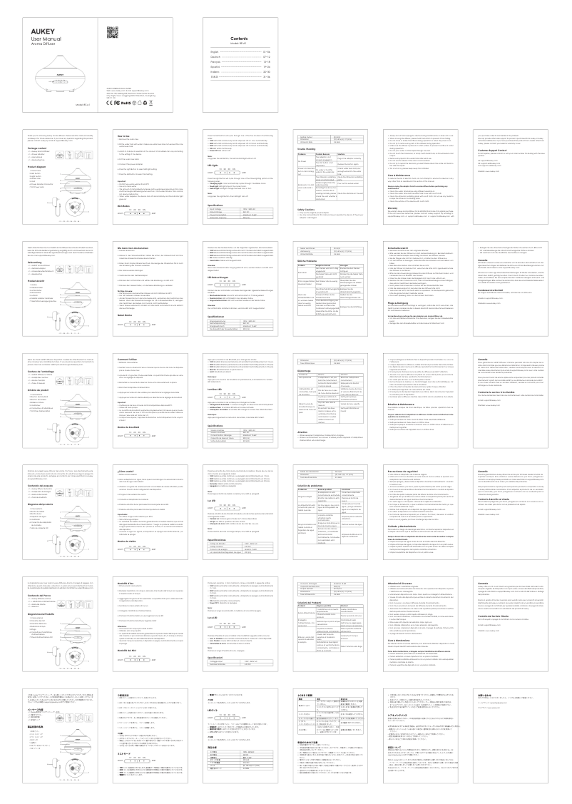 Página 1 del manual Manual de usuario Aukey BE-A1