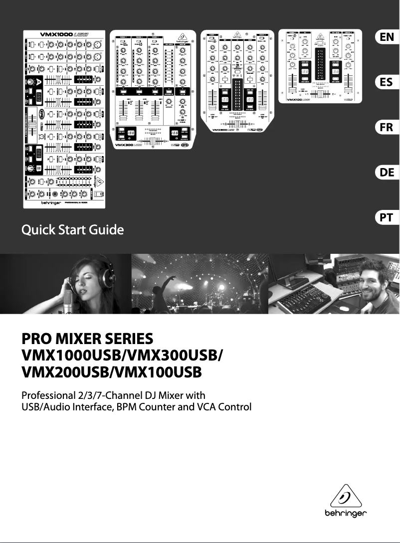 Page n°1 - Manuel utilisateur Behringer VMX100USB