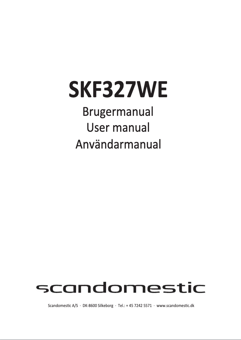 Page n°1 - Manuel utilisateur Scandomestic SKF 327 W
