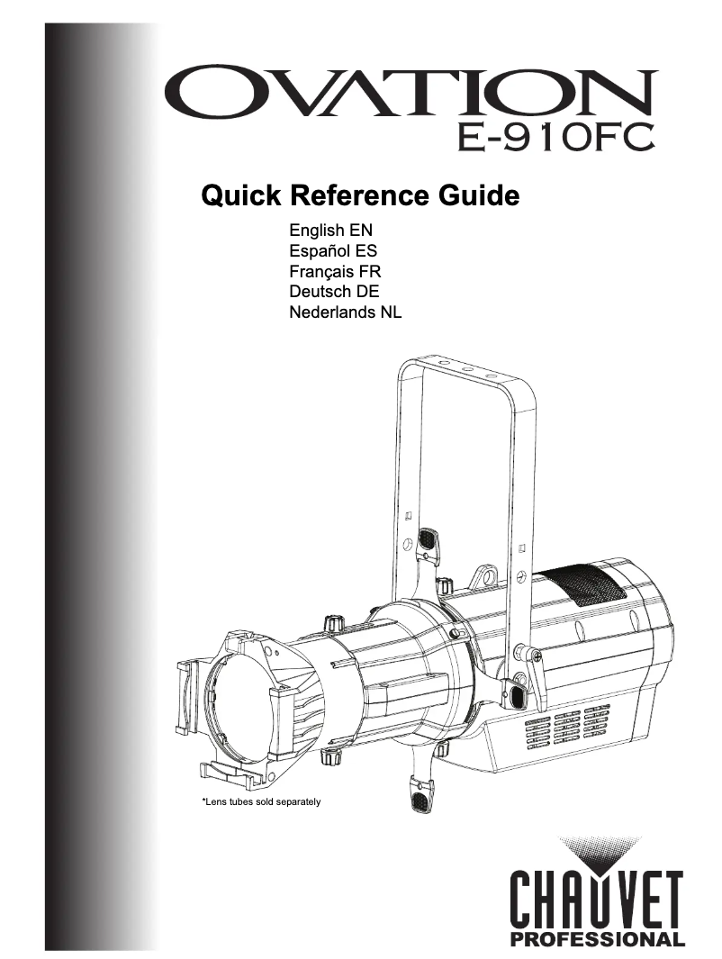 Page n°1 - Manuel utilisateur Chauvet Ovation E-910FC