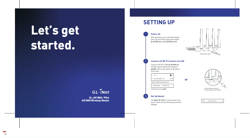 Image de la première page du manuel de l'appareil Flint GL-AX1800