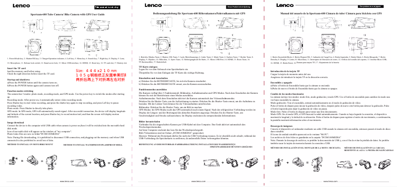Image de la première page du manuel de l'appareil Sportcam-600