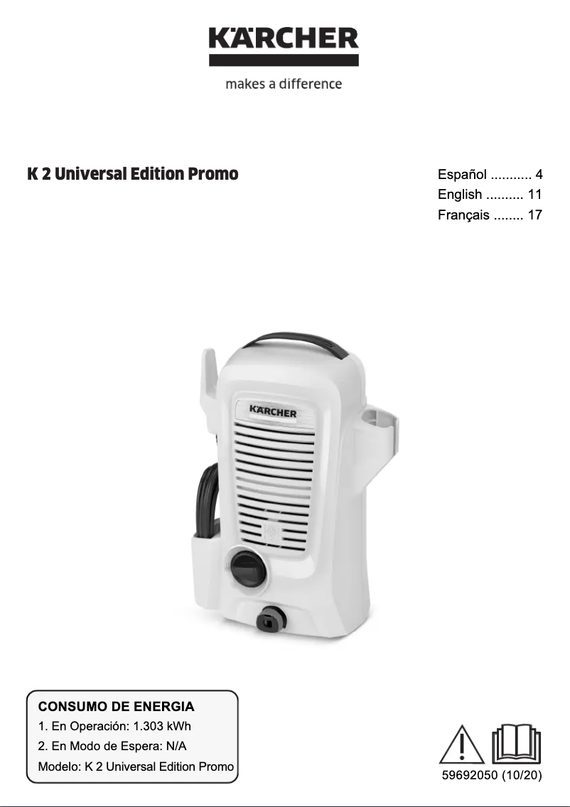 Página 1 del manual Manual de usuario Kärcher K 2 Universal Edition Promo