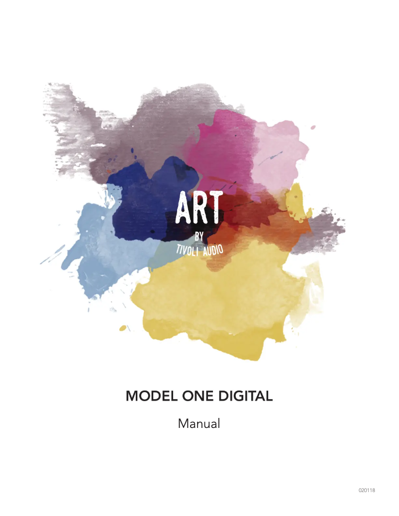 Image de la première page du manuel de l'appareil Model One Digital
