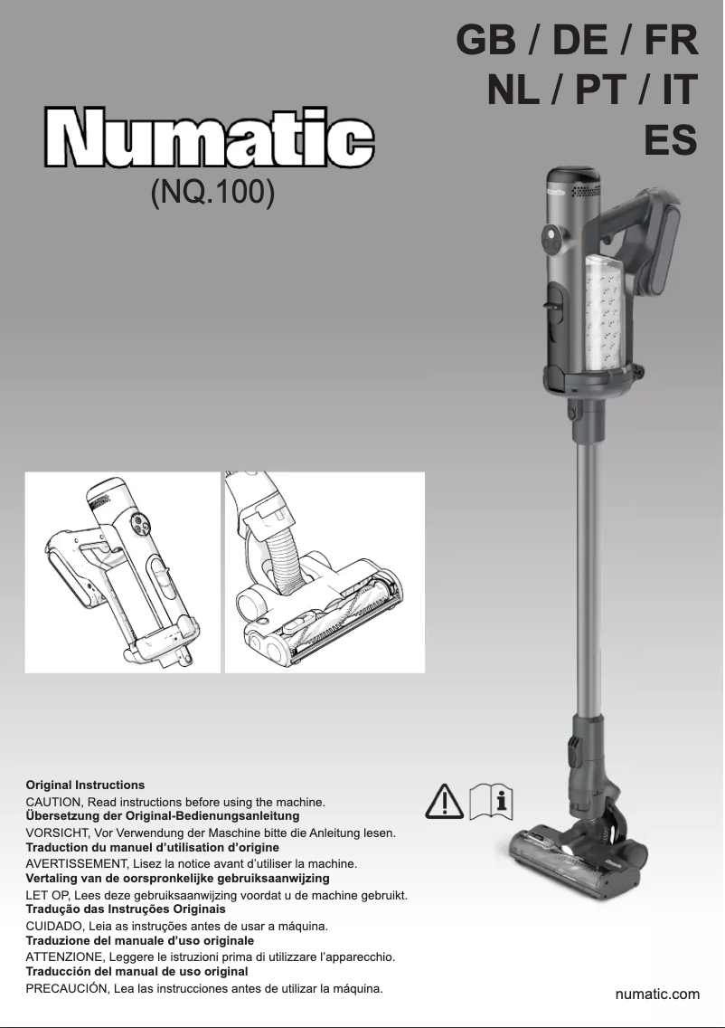 Image de la première page du manuel de l'appareil Quick NQ100