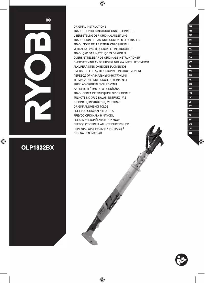 Page n°1 - Manuel utilisateur RYOBI One+ OLP1832BX