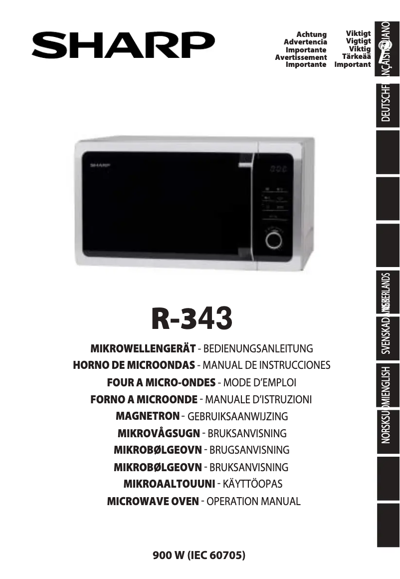 Image de la première page du manuel de l'appareil R-343S