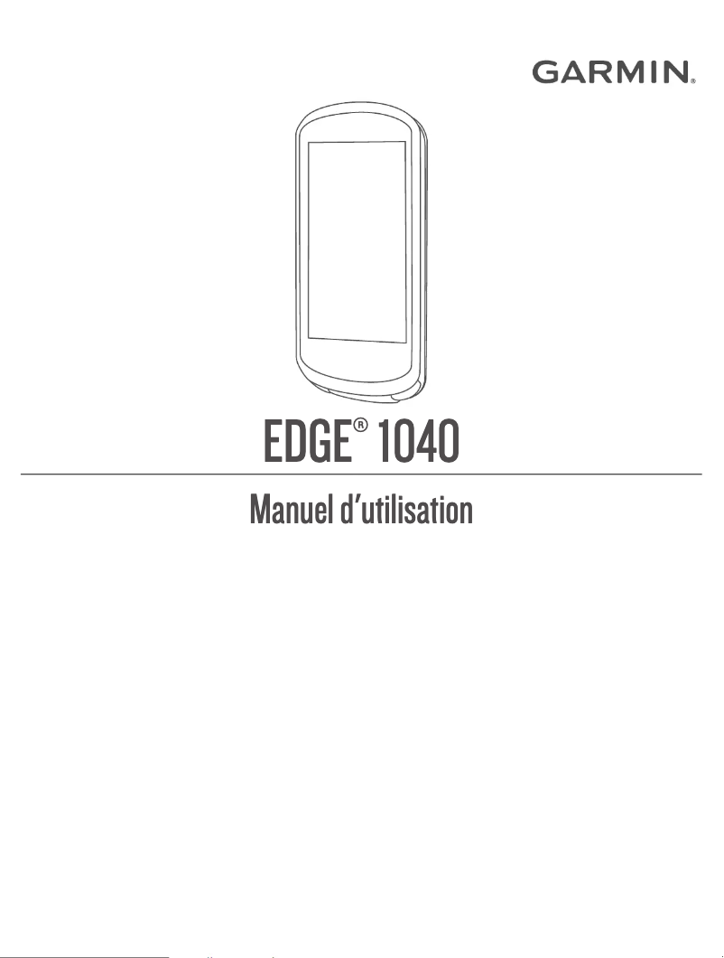 Page n°1 - Manuel utilisateur Garmin Edge 1040