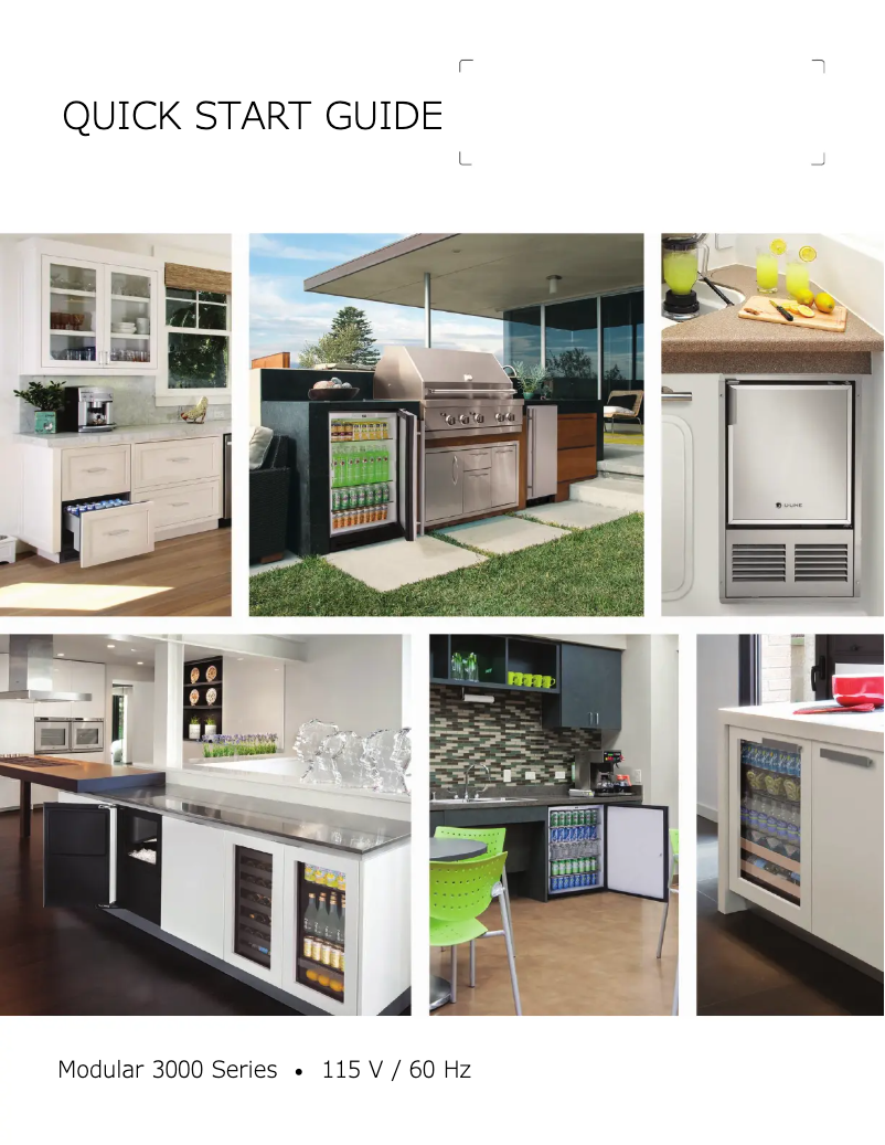 Page 1 de la notice Guide de démarrage rapide U-Line 3036RRGL