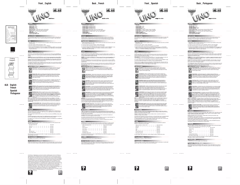 Página 1 del manual Manual de usuario Mattel UNO Cars 2