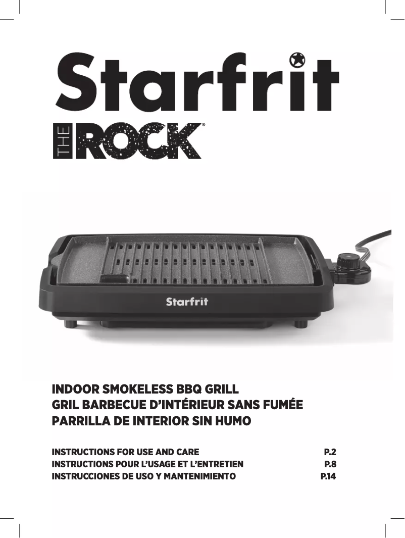 Page n°1 - Manuel utilisateur Starfrit The Rock