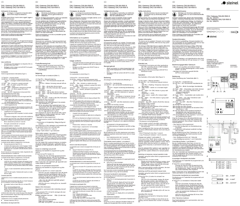 Page 1 de la notice Guide de démarrage rapide Steinel DALI128 KNX