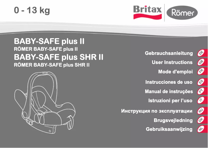 Page n°1 - Manuel utilisateur Römer BABY-SAFE plus SHR II