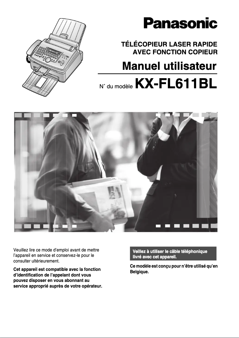 Page 1 de la notice Manuel utilisateur Panasonic KX-FL611BL